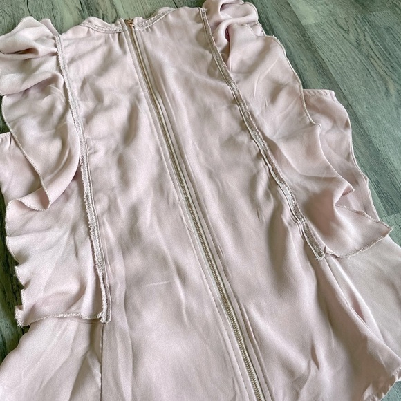 Self Esteem Juniors Pink Sleeveless Top with full back zipper, size large - Picture 7 of 8